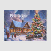Papier Mousseline Carte postale de Noël (Recto)