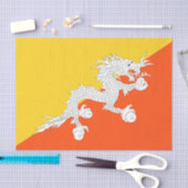 Papier Mousseline Carte postale du drapeau du Bhoutan (Artisanat)