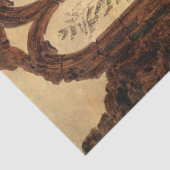 Papier Mousseline Carte postale du Dreamer (par Caspar David Friedri (Détail)