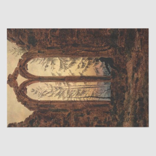 Papier Mousseline Carte postale du Dreamer (par Caspar David Friedri (Recto)