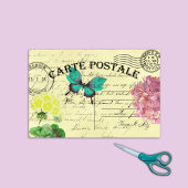 Papier Mousseline Carte postale française papillon