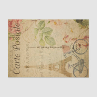 Papier Mousseline Carte postale française Tour Eiffel