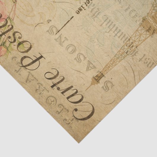 Papier Mousseline Carte postale française Tour Eiffel (Détail)