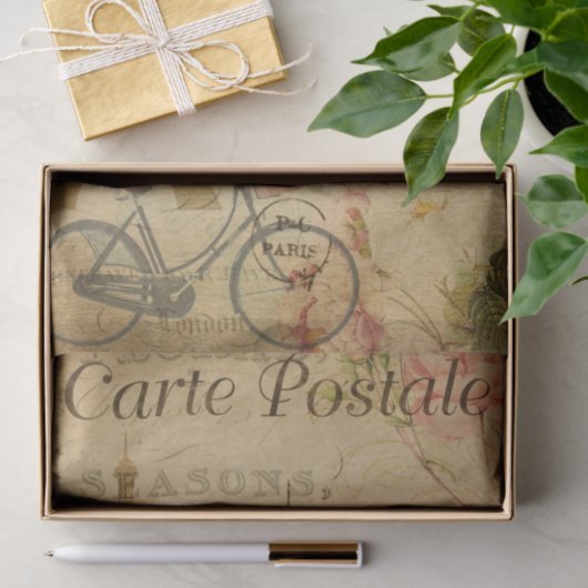 Papier Mousseline Carte postale française Tour Eiffel (Cadeau)