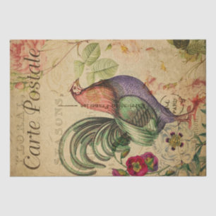 Papier Mousseline Carte postale française vintage de découpage de po