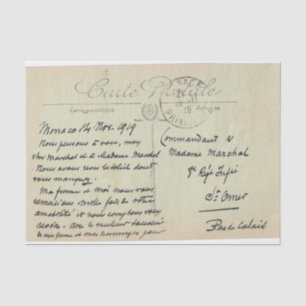 Papier Mousseline Carte Postale Monaco Vintage Vert