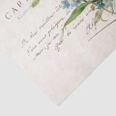 Papier Mousseline Carte Postale M'Oublie Pas Français Script Bird Ti (Détail)