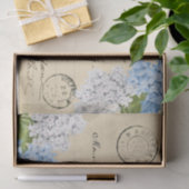 Papier Mousseline Carte postale Notre Dame Paris Blue Flower Papier (Cadeau)