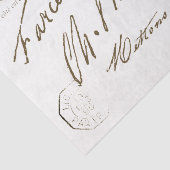 Papier Mousseline Carte Postale Signature Française Postmark Vintage (Détail)