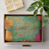 Papier Mousseline Carte postale Tropical Seahorse Boho (Cadeau)