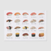 Papier Mousseline Carte Sushi Aquarelle (Recto)