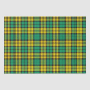 Papier Mousseline Carte Tartan Campbell Blackwatch jaune vert