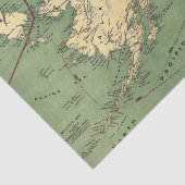 Papier Mousseline Carte vintage de l'Alaska (1900) (Détail)