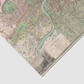 Papier Mousseline Carte vintage de Londres (Détail)