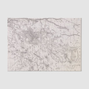 Papier Mousseline Carte vintage des Adirondacks New York