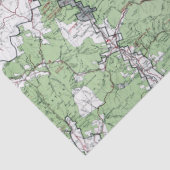 Papier Mousseline Carte vintage des Montagnes Blanches (Détail)