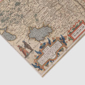 Papier Mousseline Carte vintage des transports (Détail)