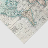 Papier Mousseline Carte vintage du monde (1801) (Détail)