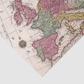 Papier Mousseline Carte vintage Europe Afrique Monde (Détail)
