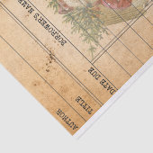 Papier Mousseline Carte Vintage Noël Santa Claus ReindeerLibrary (Détail)