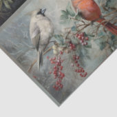 Papier Mousseline Cartes de Noël et Fleurs d'Hiver pour Découpage (Détail)