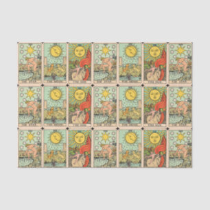 Papier Mousseline Cartes de tir vintages Étoiles de la Lune Soleil