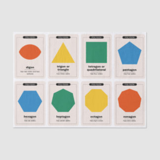 Papier Mousseline Cartes flash de polygones pour les enfants – Appre