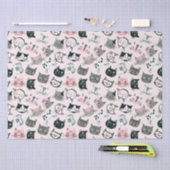 Papier Mousseline Carton Aquarelle Cute Kitten Visages (Artisanat)