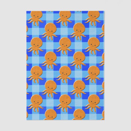 Papier Mousseline Carton bleu bleu plaqué Nom personnalisé (Recto)