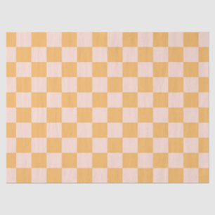 Papier Mousseline Carton de contrôle en soie orange et écru
