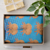 Papier Mousseline Cartoon mignon bébé poulpe bleu océan (Cadeau)