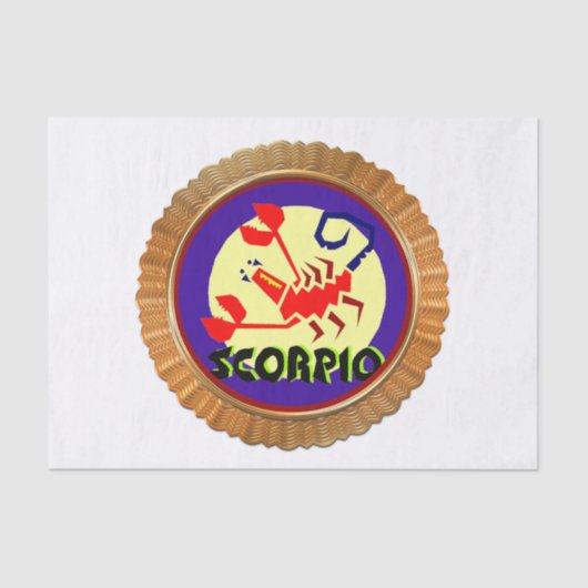 Papier Mousseline Cartoon Scorpio Zodiac Astrologie design (Recto)