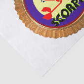 Papier Mousseline Cartoon Scorpio Zodiac Astrologie design (Détail)