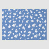 Papier Mousseline Cartoon Sheep sur arrière - plan bleu (Recto)