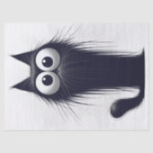 Papier Mousseline Cartoon Whimsical Black Cat (Recto)