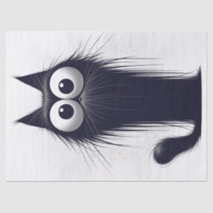 Papier Mousseline Cartoon Whimsical Black Cat