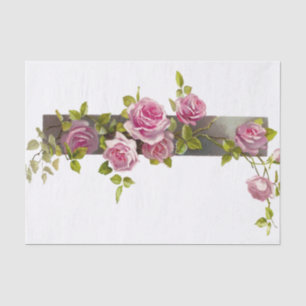 Papier Mousseline Cascade rose de cru