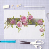 Papier Mousseline Cascade rose de cru (Artisanat)