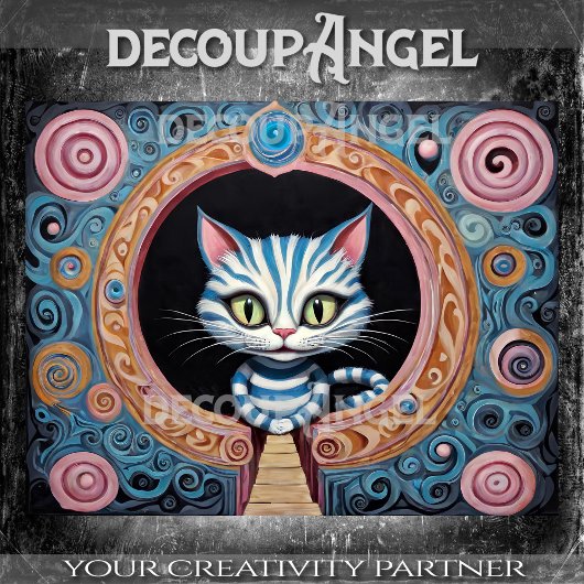 Papier Mousseline Cashire Cat #2 Découpage