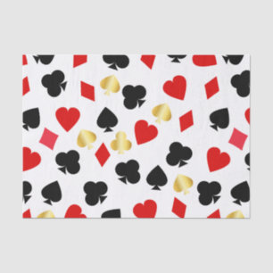 Papier Mousseline Casino Red, Black et Gold Card Costume Jeu  