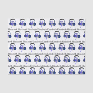 Papier Mousseline Casque Bleu Jouant Quelques Basse Classique