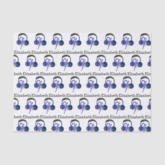 Papier Mousseline Casque Bleu Jouant Quelques Basse Classique (Recto)