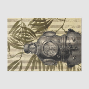 Papier Mousseline Casque de plongée vintage