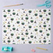 Papier Mousseline Casquette de sorcière Broom Caldron Motif Hallowee (Artisanat)