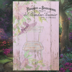 Papier Mousseline Casquette et chaise du jardin du timbre du printem