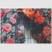 Papier Mousseline Casquette vintage de cage à oiseaux (Recto)