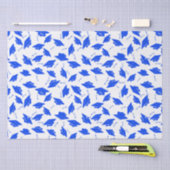 Papier Mousseline Casquettes de graduation bleu et blanc jetées dans (Artisanat)