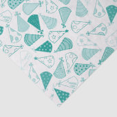 Papier Mousseline Casquettes turquoises (Détail)