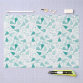 Papier Mousseline Casquettes turquoises (Artisanat)