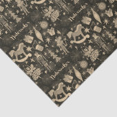 Papier Mousseline Casse-noix et fées Taupe Brown (Détail)